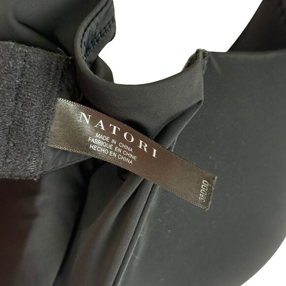 Natori Black Pure Luxe Custom Coverage Contour Underwire Adjustable Bra - 38DDD - Picture 3 of 4